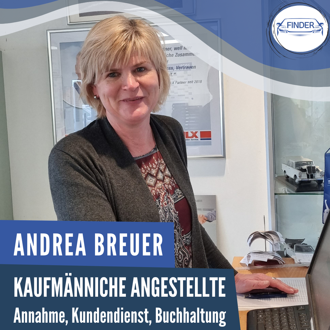Mitarbeiter | Andrea Breuer| Kaufmänniche Angestellte| KFZ-Finder