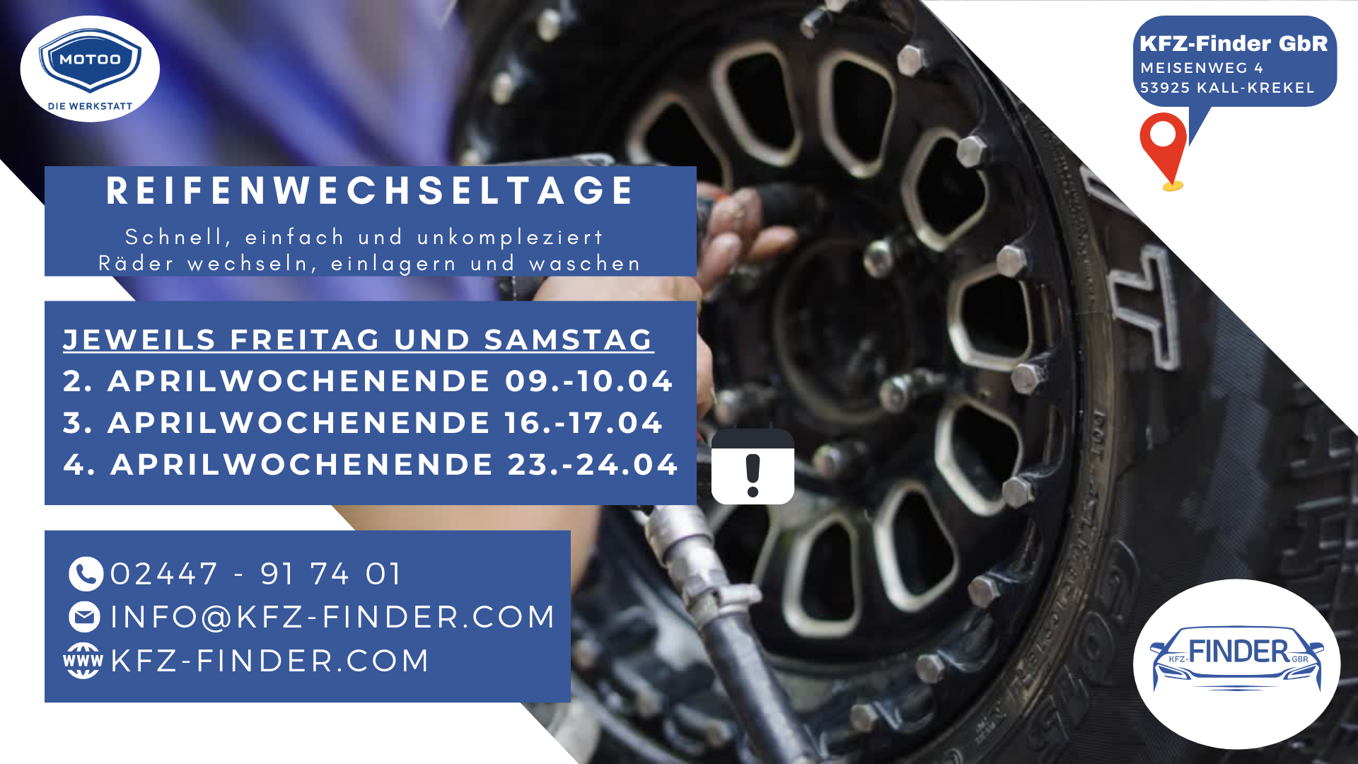 Reifenwechseltage Sommer 2023 Reifenwechseltage Sommer 2023