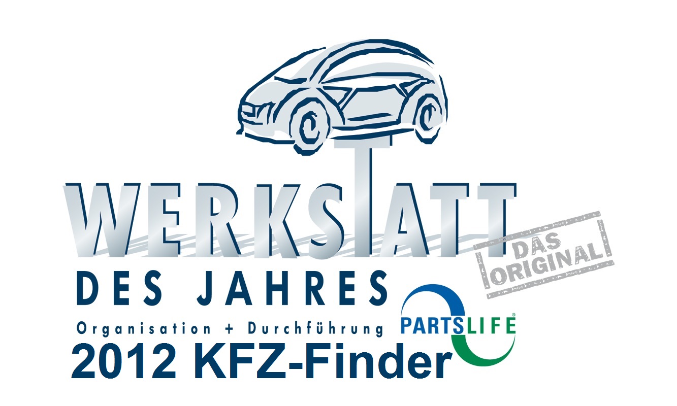 Urkunde Platz 3: Werkstatt des Jahres 2012 – KFZ-Finder wurde für herausragende Servicequalität und Kundenzufriedenheit in Kall, Krekel ausgezeichnet